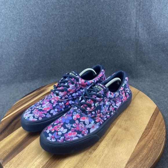 Sperry Top Sider Floral Sneakers Multicolored Canvas Lace Up STS23828 Mens 11 - Picture 5 of 10